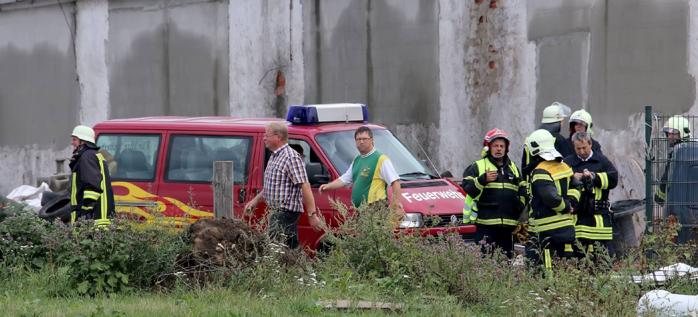 Feuerwehreinsatz an der Biogasanlage in Mittelhausen