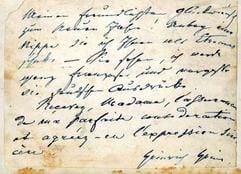 Ein bisher unbekannter Brief des Schriftstellers Heinrich Heine (1797-1856) an die Ehefrau von Karl Marx ist jetzt aus einem Archiv in Moskau aufgetaucht (undatiertes handout). Das vom 1. Januar 1845 datierte kurze Schreiben an Jenny Marx hatte der Berliner Historiker Rolf Hecker im Archiv für Sozial- und Politikgeschichte der russischen Hauptstadt entdeckt und zunächst für einen Brief Heines an den Revolutionär Karl Marx gehalten. (Foto: dpa)