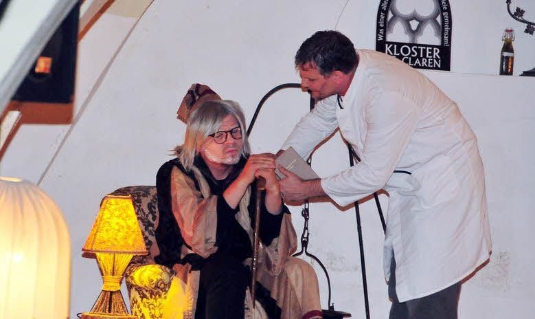 Szene aus „Virgula Magica“: Alex Krüger und Jens Vogt (v.li.) von Kulturphönix.