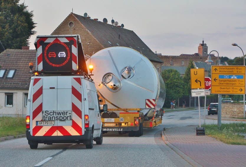 Der Schwertransport musste auch durch Allstedt.