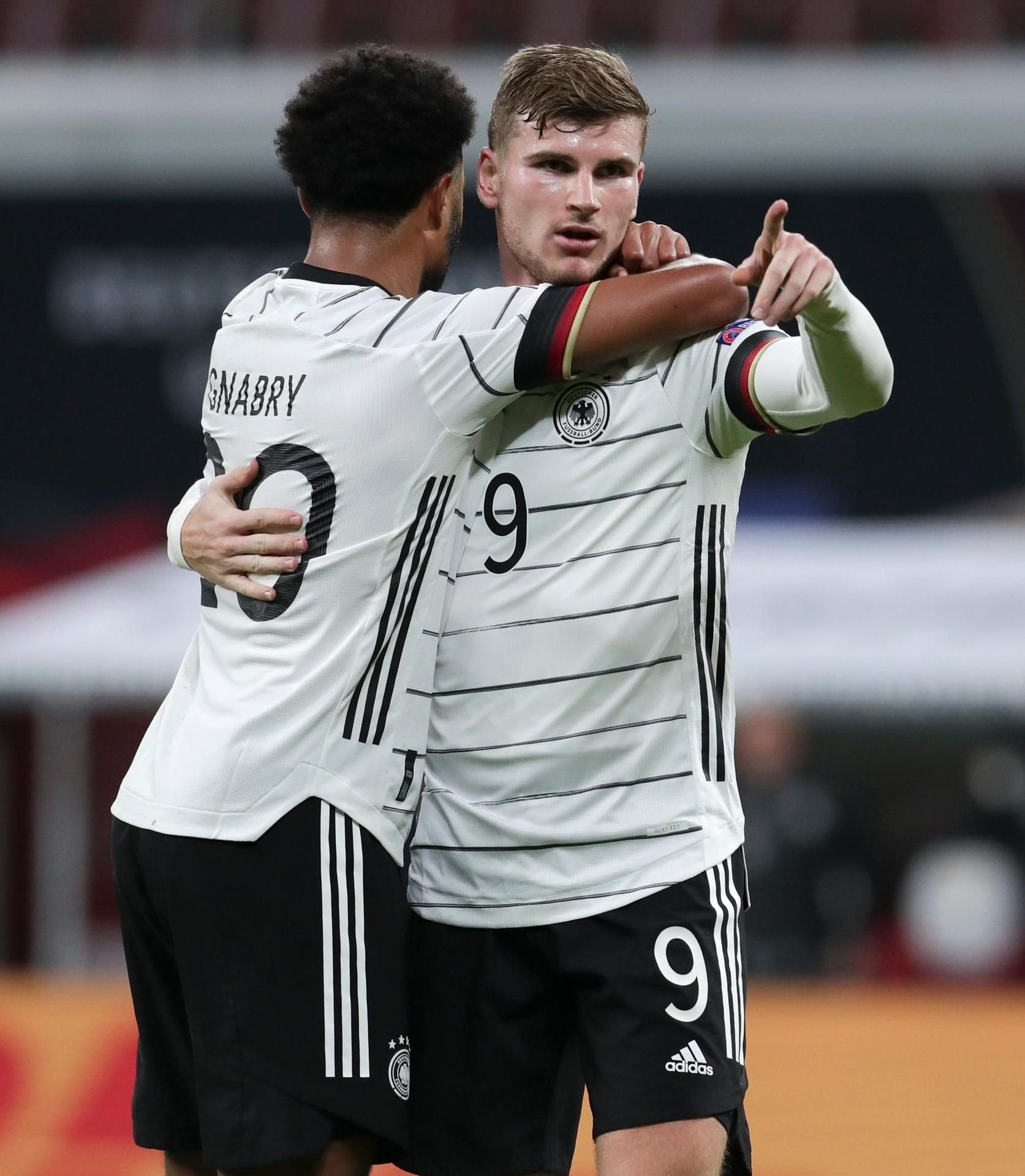 Timo Werner nach einem ersten Treffer gegen die Ukraine.