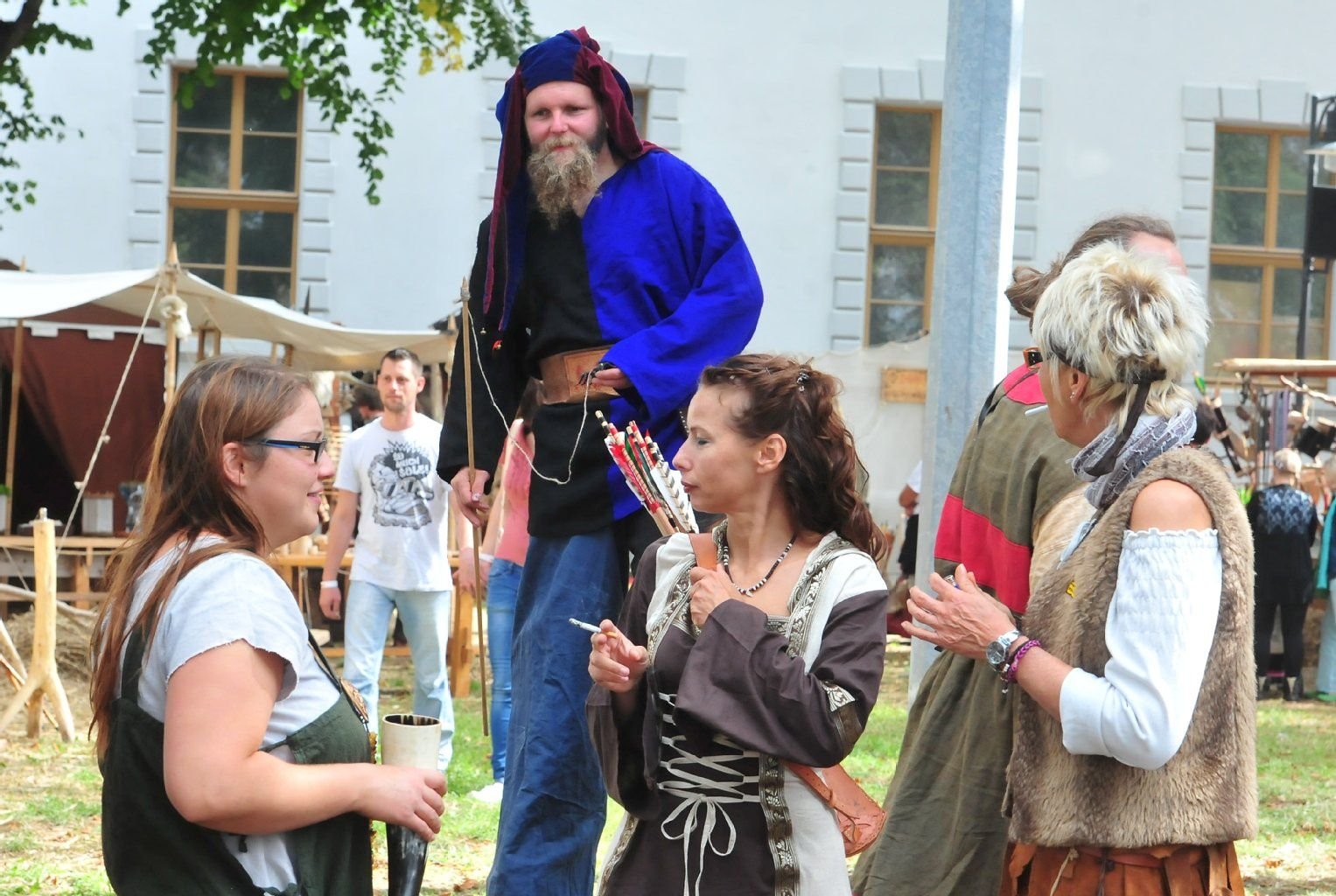 Der Verein Drei Türme aus Hohenmölsen waren auch beim Schlossfest mit vertreten.