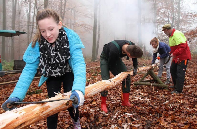Jugendwaldheim Wildenstall : Schüler lernen in der Natur