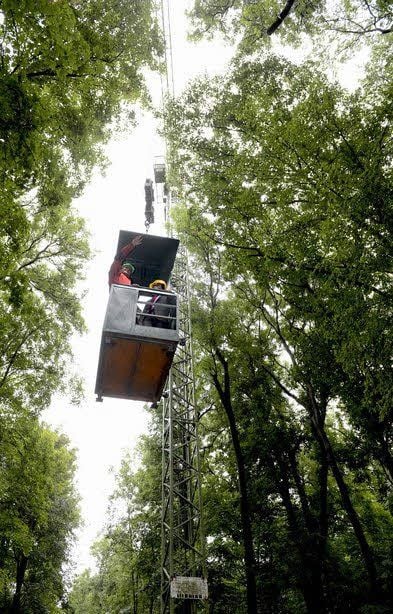 40 Meter Höhe erreicht die Gondel.