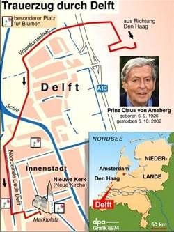 Der Trauerzug durch Delft