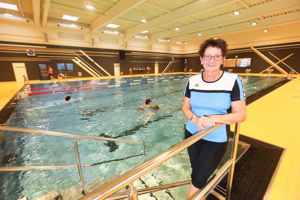 Gudrun Rudel ist glücklich mit ihrem neuen Arbeits- und Trainingsplatz.