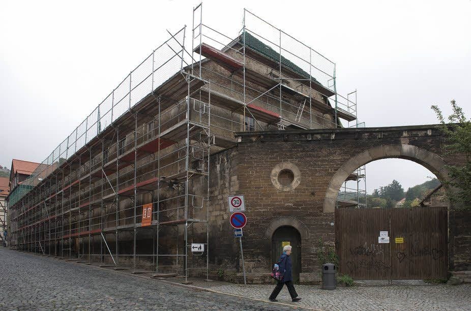 Bauarbeiten an der Domäne in Blankenburg