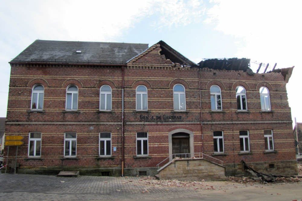 Vorderansicht des Hauses.