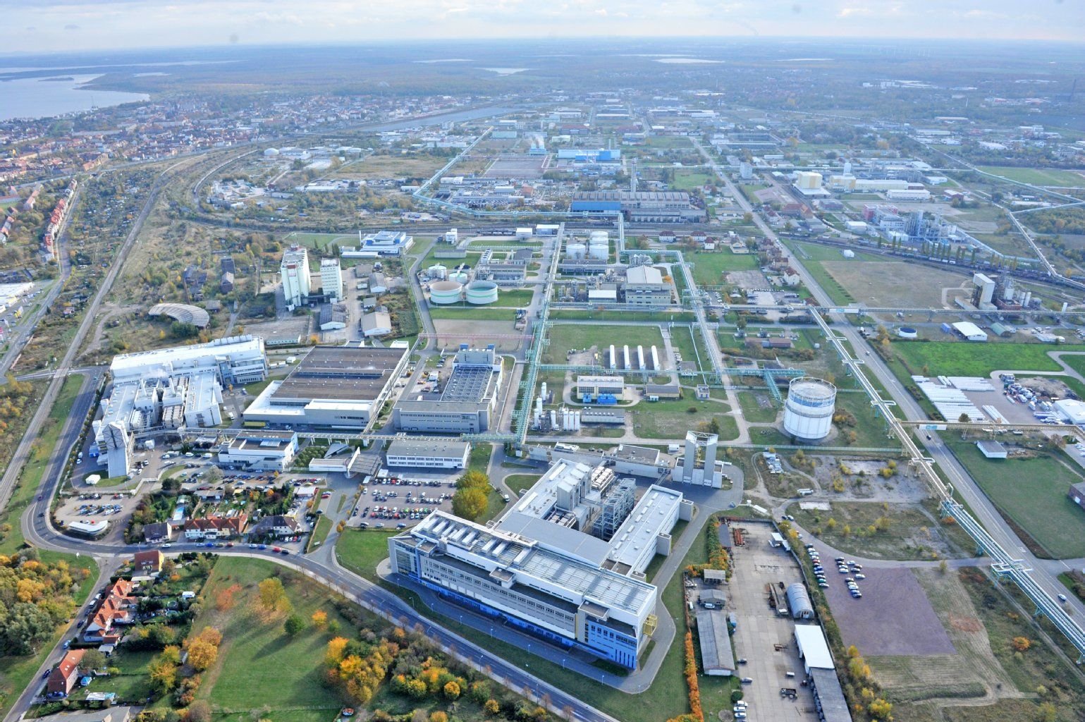 Der Chemiepark in Bitterfeld-Wolfen