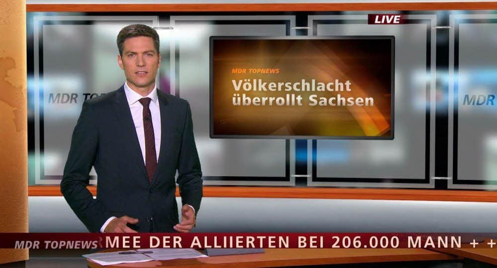 Ingo Zamperoni moderiert live aus der Vergangenheit.