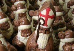 Nikolaus-Produktion in der Schokoladenfabrik Fesey in Riemerling bei Ottobrunn (Oberbayern). (Foto: dpa)