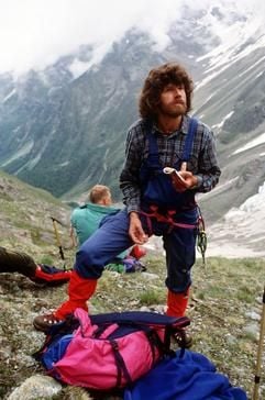 Der Südtiroler Bergsteiger Reinhold Messner während eines Aufstiegs zum Hohen Angelus in Südtirol. (Foto: dpa)