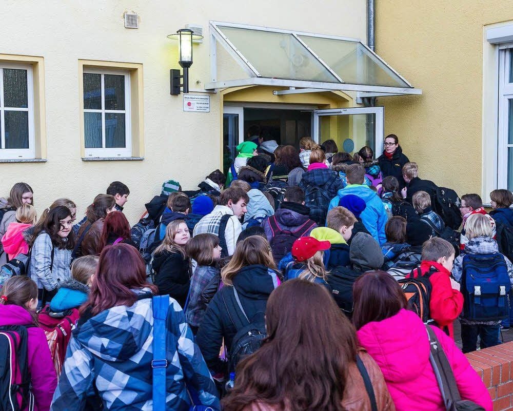 Obwohl einige Lehrer wegen des Streiks fehlten, kamen alle Schüler zum Unterricht.