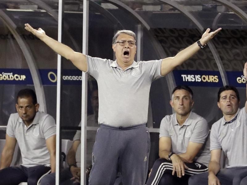 Mexikos Trainer Gerardo Martino hat sein Team ins Finale des Kontinentalwettbewerbs geführt. Foto: Chuck Burton/AP