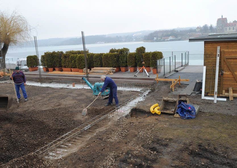 Der Gaststätten-Neubau wird vorbereitet.