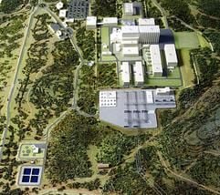 Bild zeigt das Modell des International Thermonuclear Experimental Reactor (Internationaler Thermonuklearer Experimenteller Reaktor, ITER) in Cadarache in Südfrankreich. (Foto: dpa)