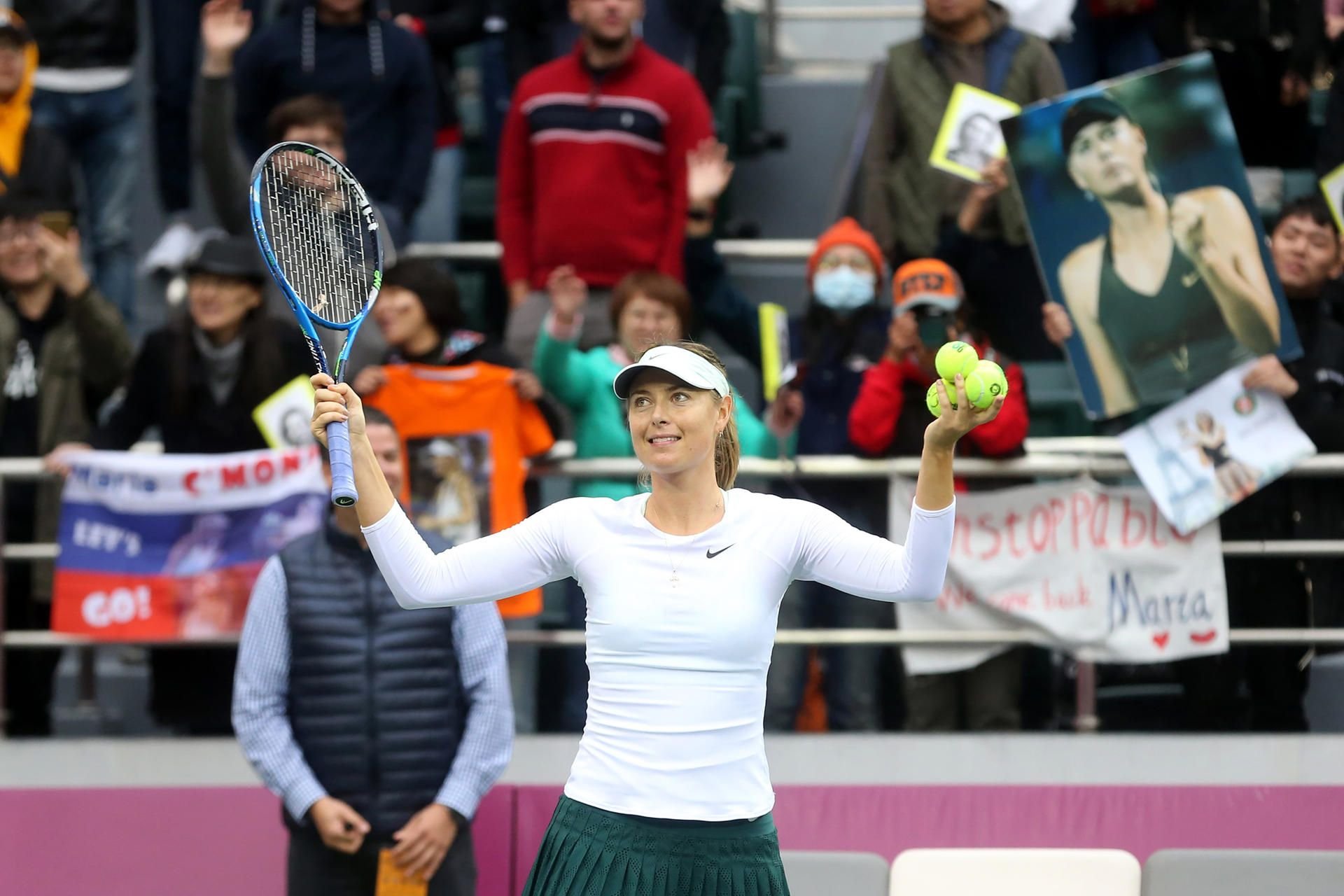 Marija Scharapowa nach ihrem letzten WTA-Turniersieg in China.