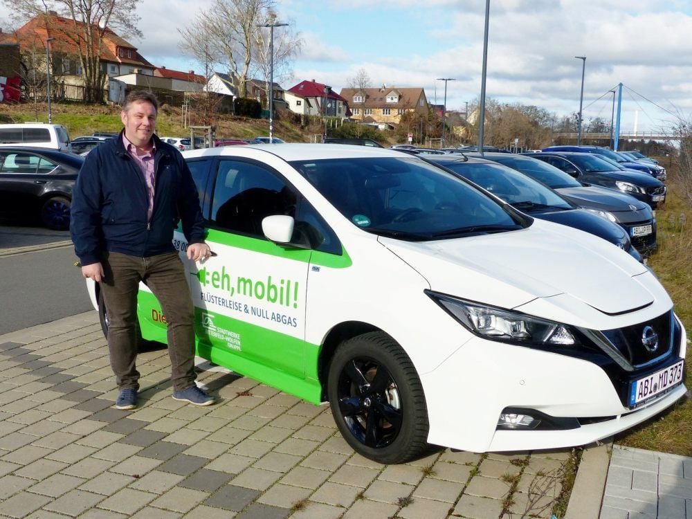 Das neue Elektroauto der Firma Dieling aus Wolfen läuft zurzeit in einer Testphase in der Personenbeförderung.