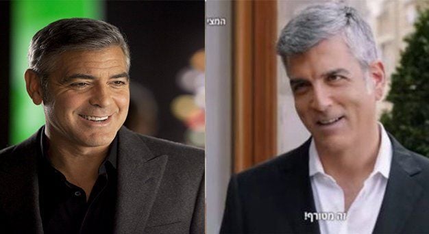 Verblüffend ähnlich: George Clooney (links) und sein Klon in der jeweiligen Werbung.