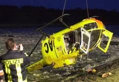 Abgestürzter Rettungshubschrauber (Archivfoto: dpa)