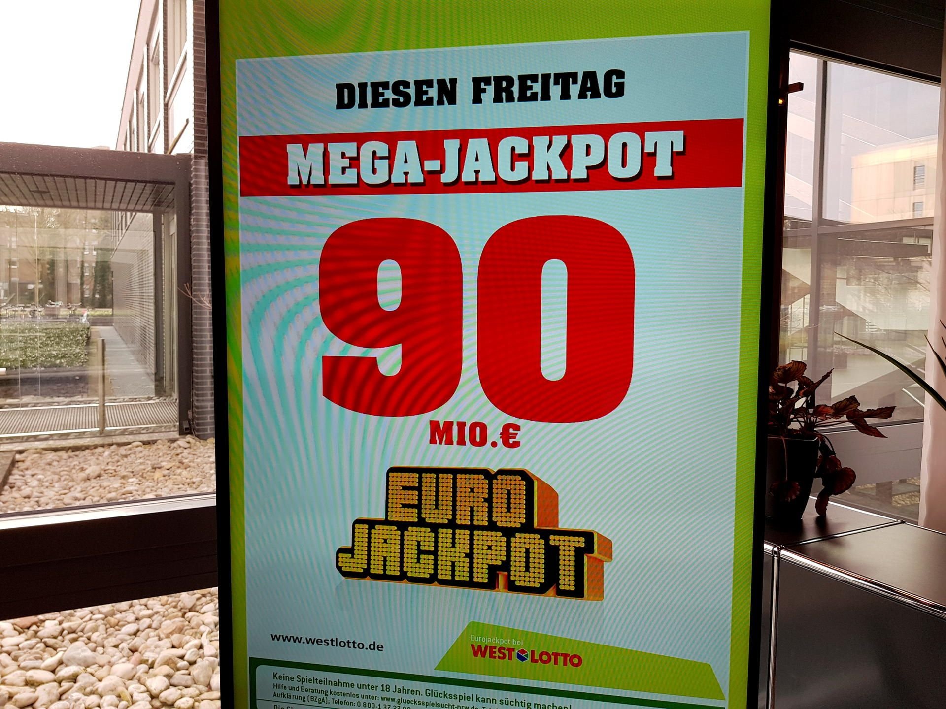 Vorerst zum letzten Mal lag der Jackpot bei 90 Millionen Euro.