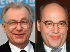 Der ehemalige Jenoptik-Vorstand Lothar Späth (l.) und der frühere PDS-Spitzenpolitikers Gregor Gysi (r.) gegeben (Archivfotos: dpa)