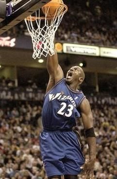 Michael Jordan von den Washington Wizards bei einem Dunking. (Foto: dpa)