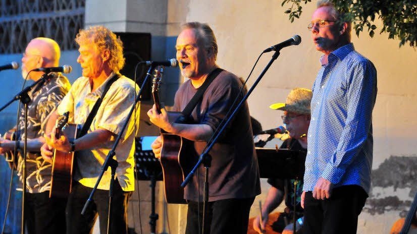 Vier amerikanische Sänger der Band of Brothers traten am Freitag auf Schloss Goseck auf, um ihre Blues-Klassiker, Country-Songs und amerikanische Folksongs vorzustellen.