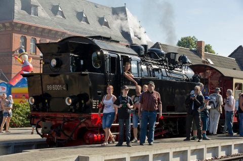 Links und rechts von den Bahnsteigen kochte, klopfte und zischte es. Und immer wieder kamen neue, alte Lokomotiven und Triebwagen an. (FOTO: CHRIS WOHLFELD)