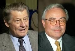 Die Bildkombo zeigt den ehemaligen Medienunternehmer Leo Kirch (l, Archivfoto vom 15.11.2001) und den Ex-Vorstandssprecher der Deutschen Bank, Rolf Breuer (r, Archivfoto vom 01.02.2001). (Foto: dpa)