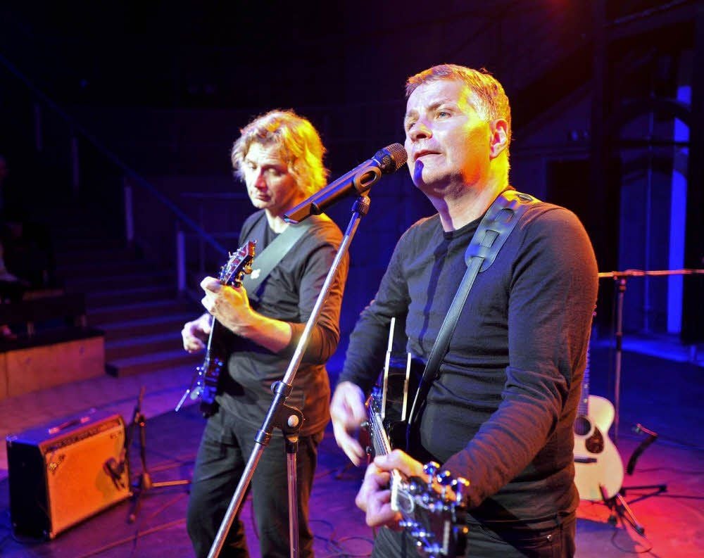 Thomas Rühmann (rechts) und Rainer Rohloff spielen in Zeitz.
