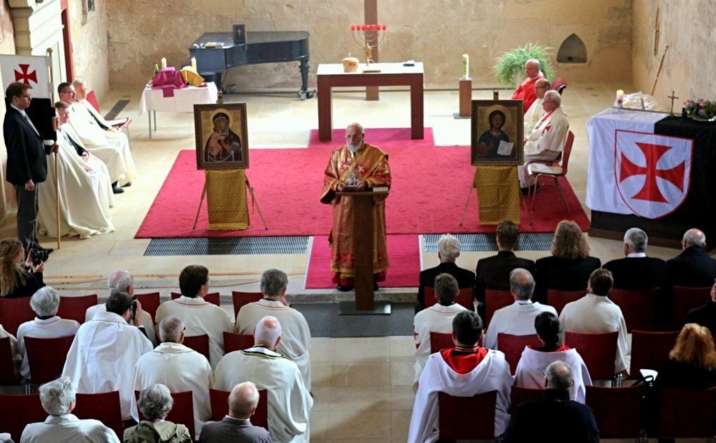 Patriarch Gregorios III. in der Wettiner Nikolaikirche.