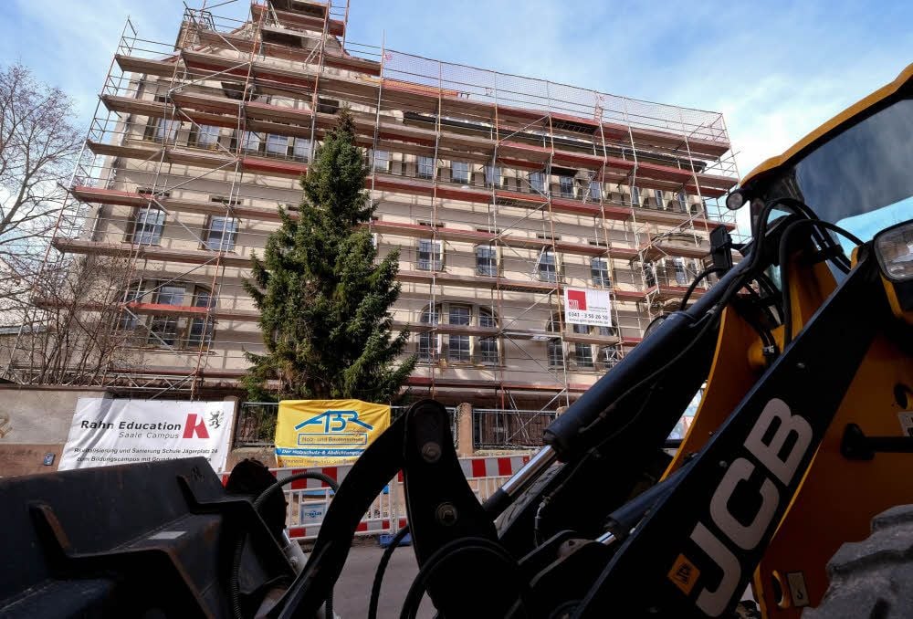Noch ist die ehemalige Jägerplatzschule Baustelle. Ab dem Schuljahr 2019/20 wird hier unterrichtet. Am Mittwoch ist bereits ein Infoabend.