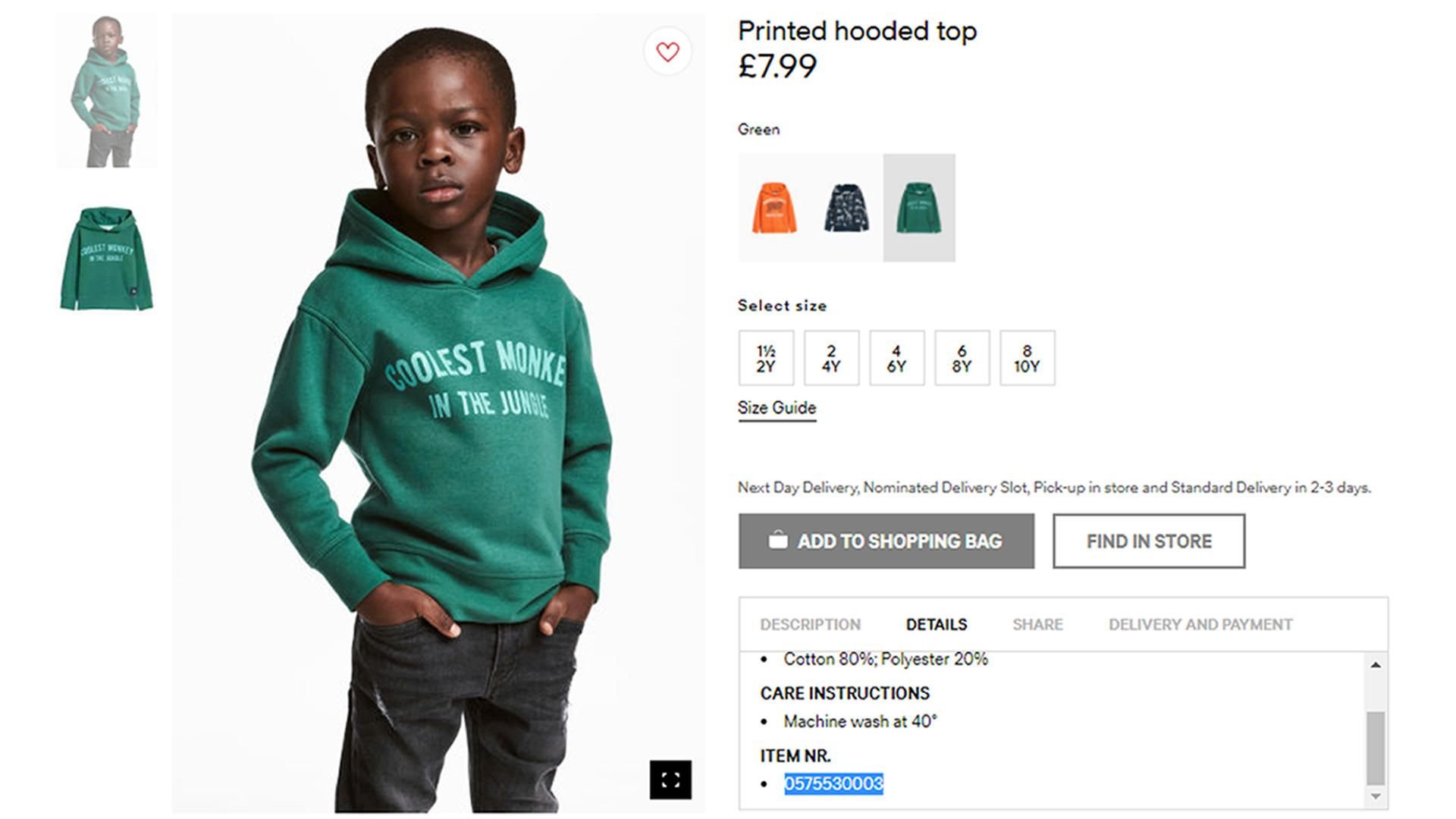 Die umstrittene H&M-Werbung.