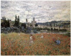 Eine Reproduktion des Gemäldes «Mohnfeld bei Vétheuil» von Claude Monet. (Foto: dpa)