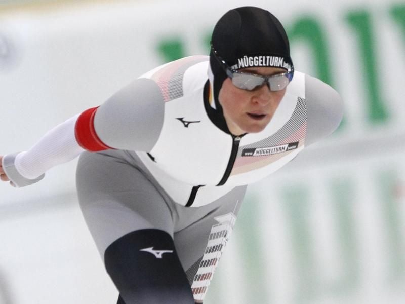 Wurde in Nagano Neunte im Massenstartrennen: Claudia Pechstein. Foto: Stas Filippov/AP/dpa