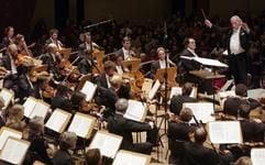 Das Beethoven-Orchester unter der Leitung von Dirigent Roman Kofman spielt in der Beethovenhalle in Bonn. (Foto: dpa)