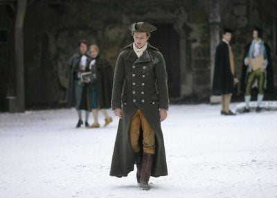 Schauspieler Alexander Fehling in der Rolle des Johann Wolfgang von Goethe in Quedlinburg bei Dreharbeiten zum Kinofilm «Goethe!». (FOTO: DPA)