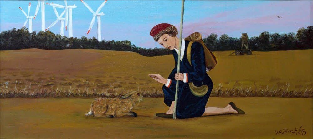 Von der Hand eines früheren Schülers: Hendrik Tauchés „Sorge“ (Ausschnitt)