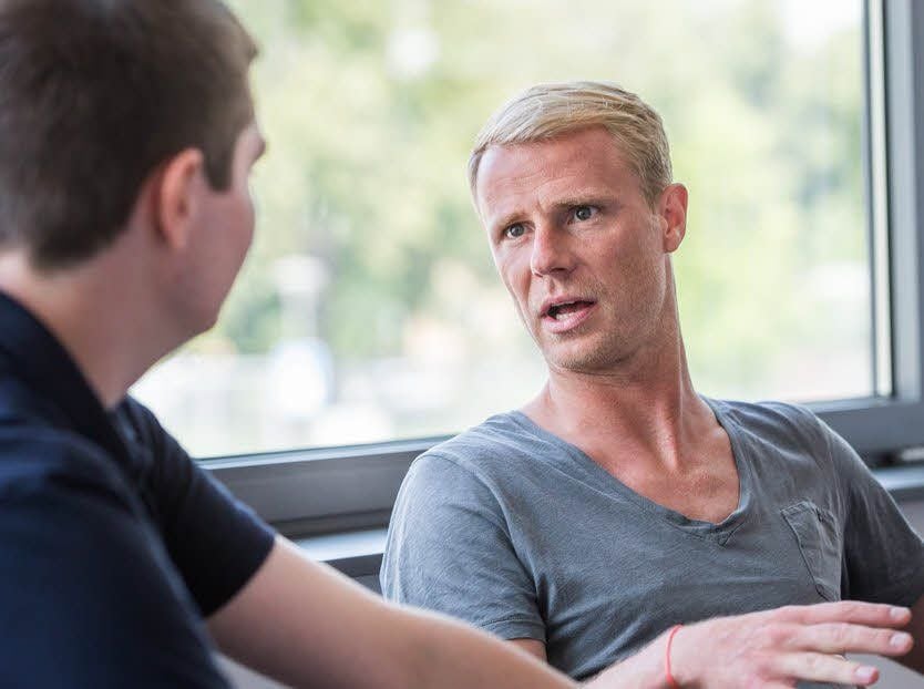 Ein Mann klarer Aussagen: Marco Engelhardt im Gespräch mit MZ-Redakteur Daniel George