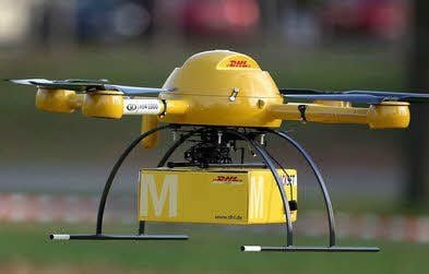 Der „Paketkopter“, mit dem DHL schon Medikamente auf die Nordseeinsel Juist brachte.