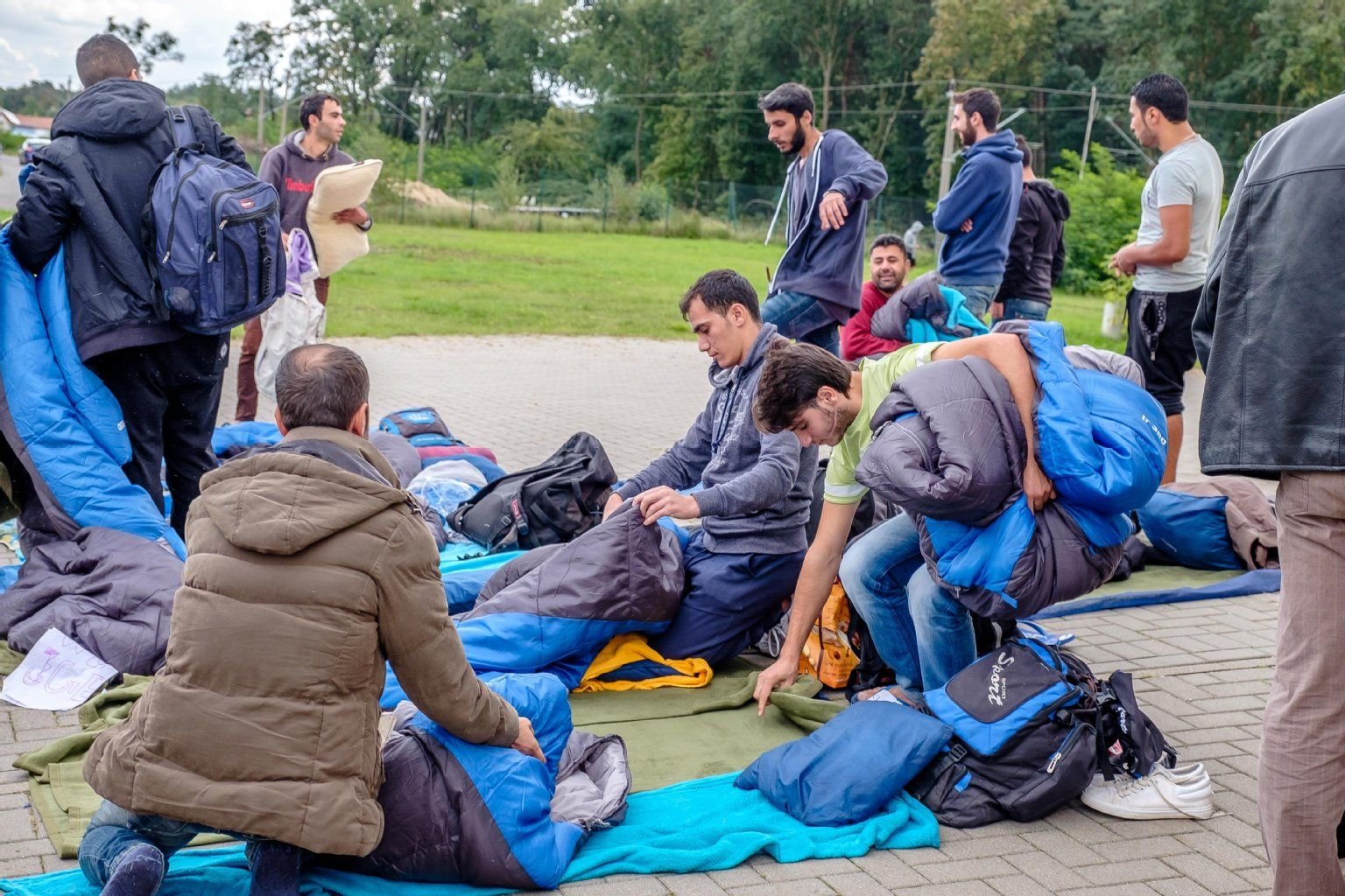 Griebo Mehrzweckgebäude Flüchtlinge beenden Hungerstreik und kehren in die Halle zurück.