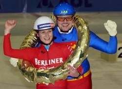 Claudie Pechstein und Stefan Raab
