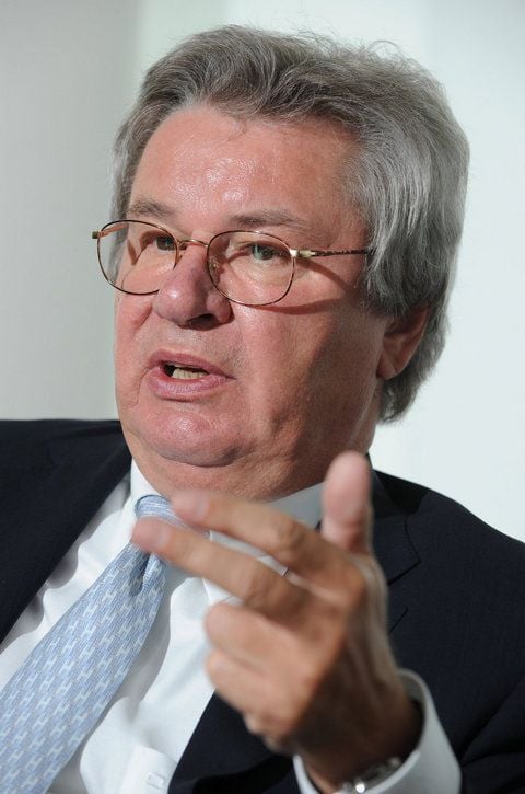 Der Inhaber der Fischer-Werke, Klaus Fischer, Sohn des Gründers Artur Fischer, aufgenommen während eines Interviews im Werk in Tumlingen im Waldachtal. (FOTO: ARCHIV/DPA)