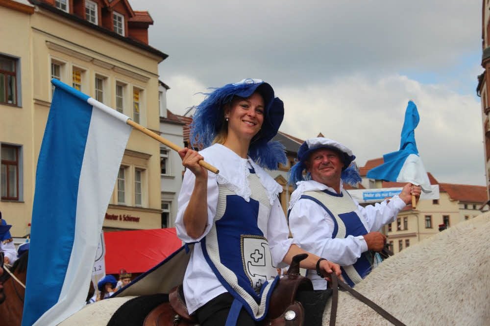 Auf geht’s: In Eisleben läuft der große Festumzug zum Landesfest.