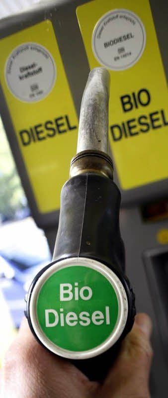 Eine Zapfsäule für Diesel