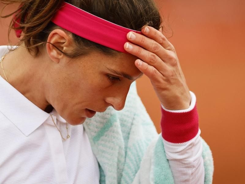 Muss die French Open bereits nach der ersten Runde beenden: Andrea Petkovic. Foto: Thomas Samson/AFP/dpa