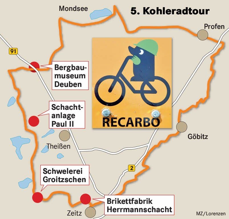 Die Route der 5. Kohleradtour.
