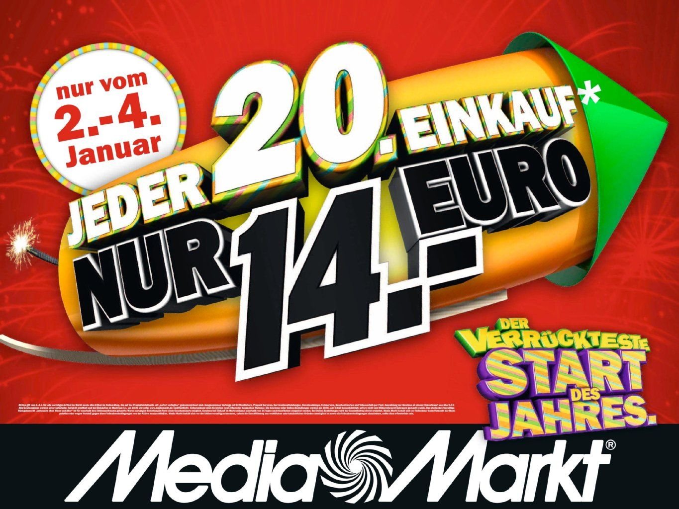 Kaufen wie bekloppt: Drei Tage lang bekam jeder 20. Kunde seinen Einkauf für 14 Euro.