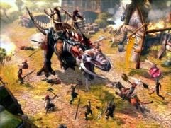 Bei «Paraworld» stehen Dinosaurier im Mittelpunkt: Echtzeit-Strategie wird durch Rollenspiel-Elemente ergänzt. (Foto: dpa)